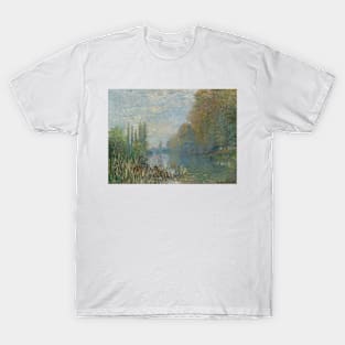 Bords De La Seine En Automne by Claude Monet T-Shirt